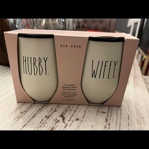 Rae Dunn Wifey Hubby Wine Glasses